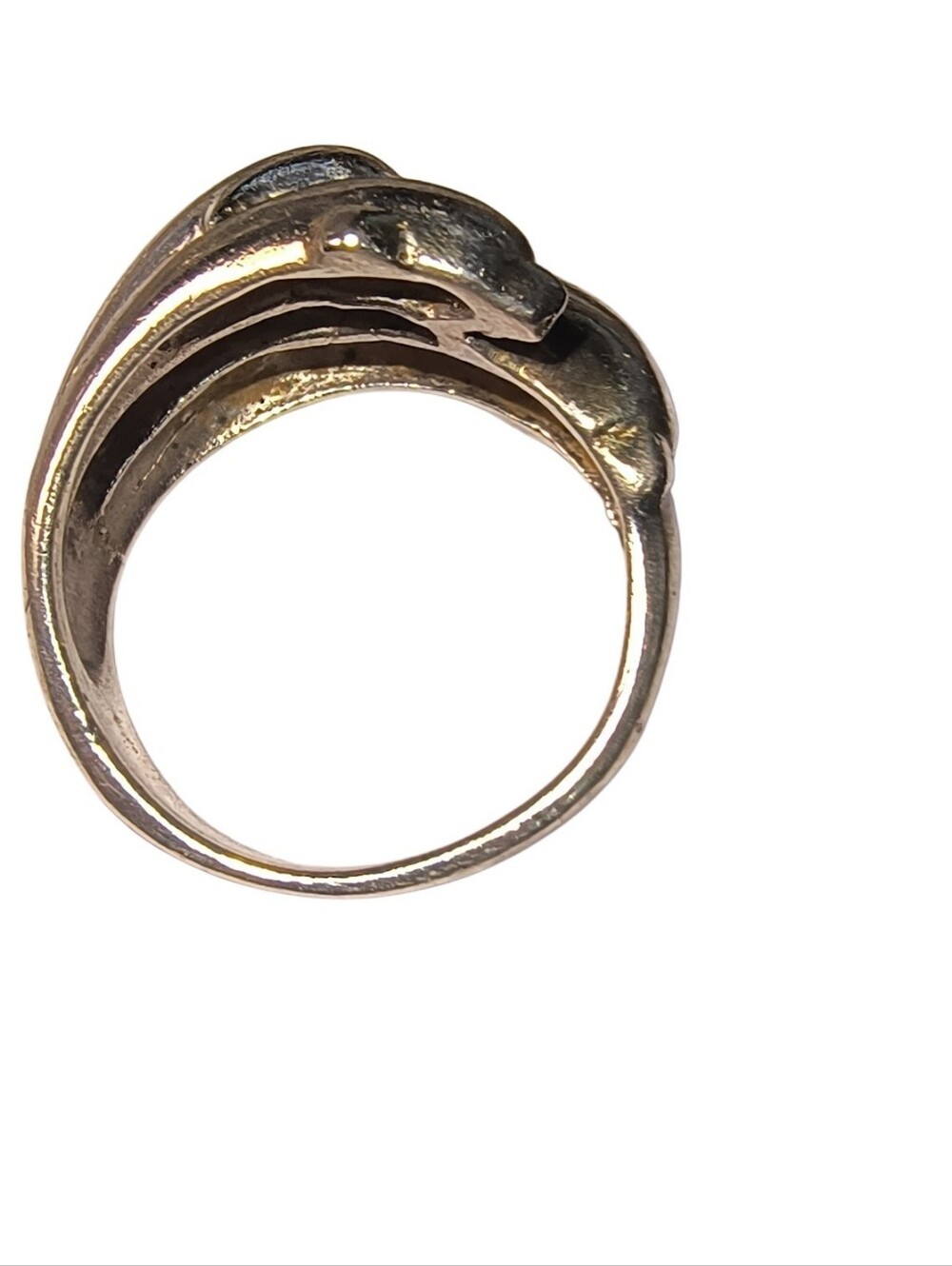 Triple Dolphin Wrap Ring in Silk Textured Sterling Silver - Picture 9 of 11